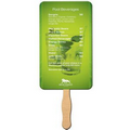 Rectangle Stock Shape Fan w/ Wooden Stick